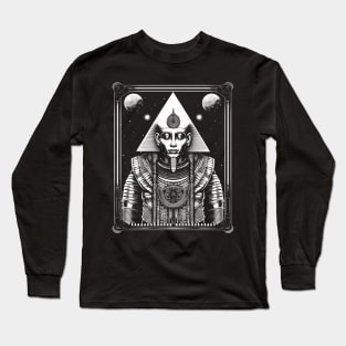 Ancient Alien Egyptian Astronaut Esoteric Art Long Sleeve T-Shirt